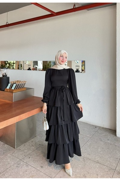 ZARERA PRENSES MODEL KATLI ELBİSE