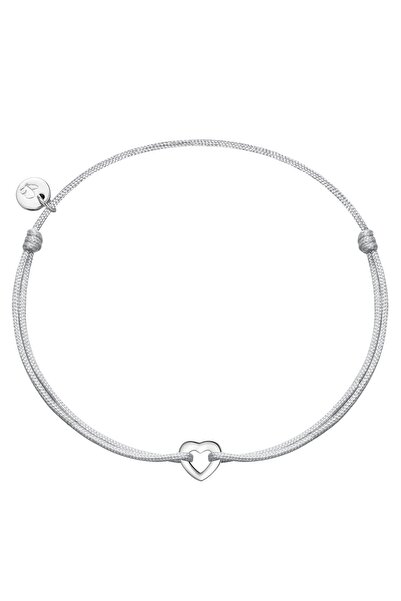 Glanzstücke München Textilarmband Armband Sterling Silber Textil (silber)
