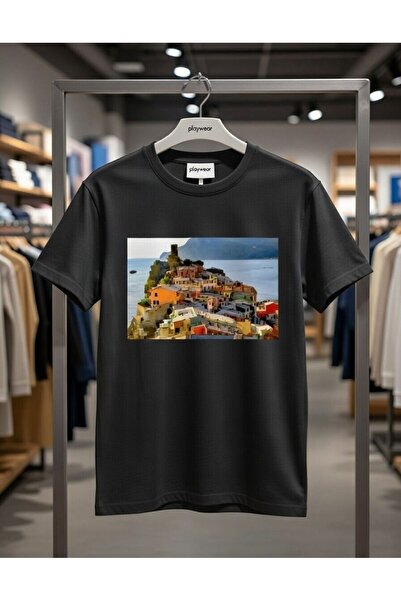 playwear PLAY WEAR Unisex Μπλουζάκι με στάμπα V 5 με λαιμόκοψη Crew Neck, Ιτα...