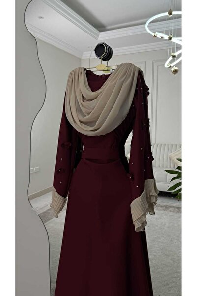 SandIfashion فستان باربي ورود ليزر اكمام بيليساء الهبه وفصوص