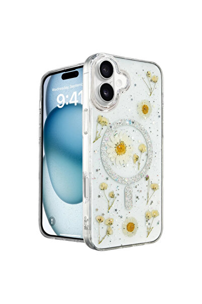 eco port غطاء آيفون 16 غطاء ماج سيف ديزي سيلور - فضي