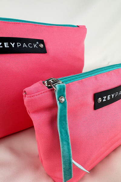 zeypack Pink Makeup and Travel Bag - Set of 2, Special Design