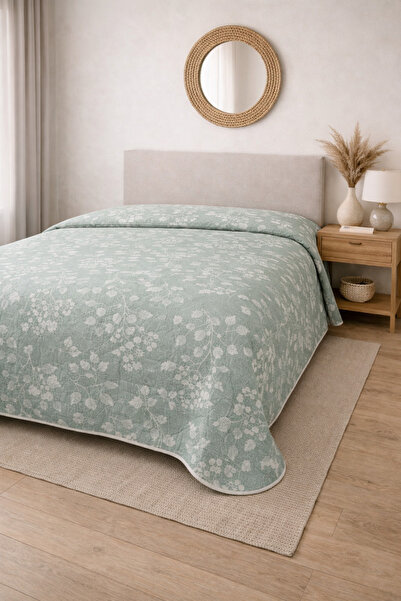 sternen glanz Laila Quilted Cotton Double Bedspread 200 X 230 cm Multi-Purpos...