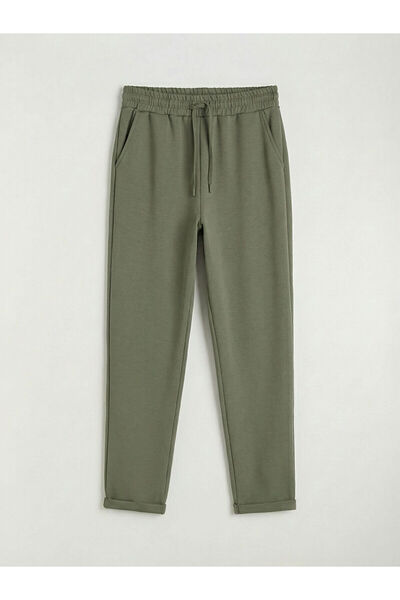 LC Waikiki M&B Collection Green Women's Sweatpants with Elastic Waist