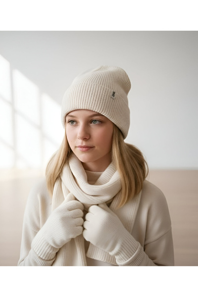 MODA ATKI + BERE + ELDİVEN 3LÜ MÜKEMMEL SET 4-12 YAŞ (MÜTHİŞ DOKULU KUMAŞLA )