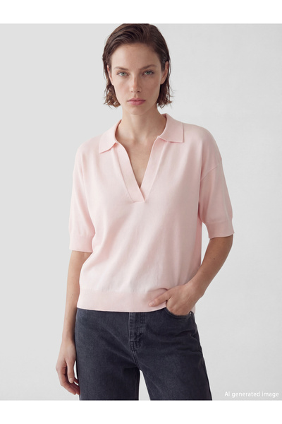 LC Waikiki Özmarka New Season Polo Neck Oversized Women's Knitwear Sweater