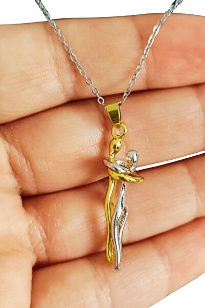 BB BİBUTİKSHOP Endless Love Embrace Couple Figure Necklace