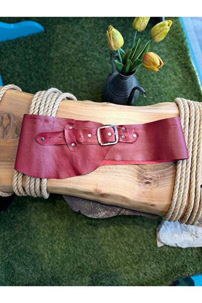 Yılday Gür Butik Hypnose Red Leather Belt