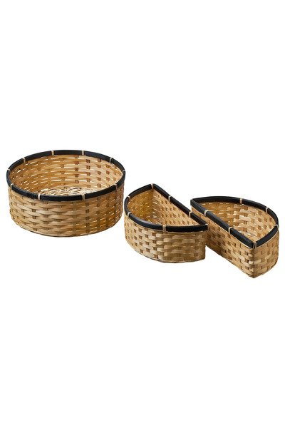 IKEA SNÖPLOG sepet , bambu, 3 adet