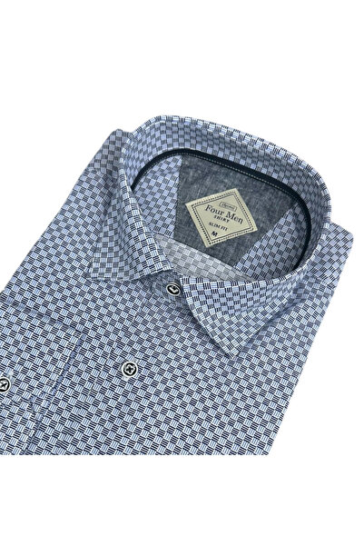 EREN STYLE Cotton Long Sleeve Pocketless Sports Shirt (Slim Fit Model)