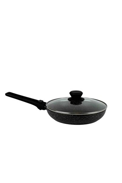 Generic Granite Frying Pan with Glass Lid - Detachable Handle