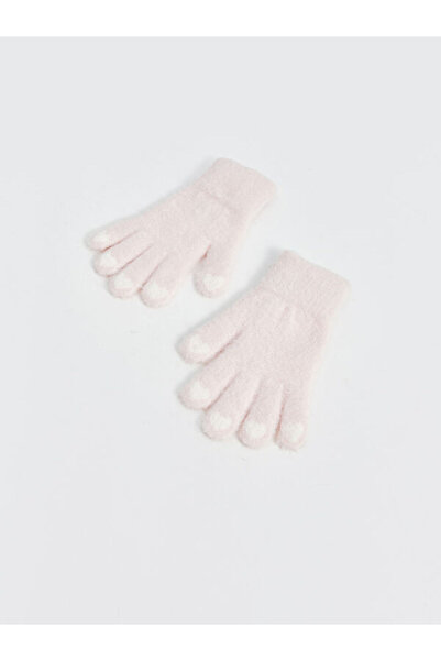 LC Waikiki Rmz Gi̇yi̇m Farkiyla Heart Embroidered Girls' Gloves