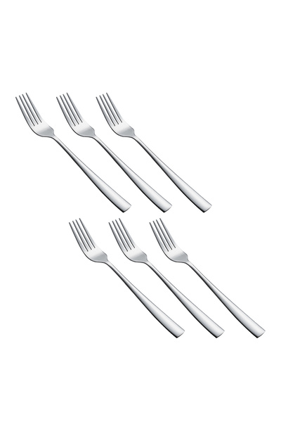 Malooki Set of 6 Premium Stainless Steel Table Forks – Shiny Silver