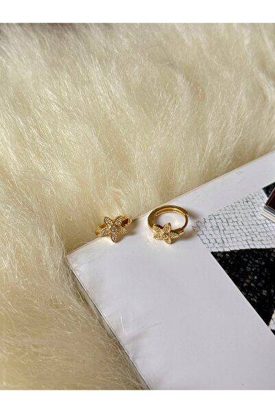 YOUES JEWELRY 316l 14 K ALTIN RENK Çelik CM VİP SERİ MİNİ HALKA KÜPE Lüx Renk...