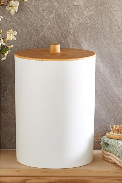 Saatistan Bambu Desenli Çok Amaçlı Mutfak ve Banyo Çöp Kovası