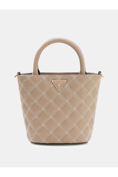 Guess Giully Quilted Mini Bucket Bag