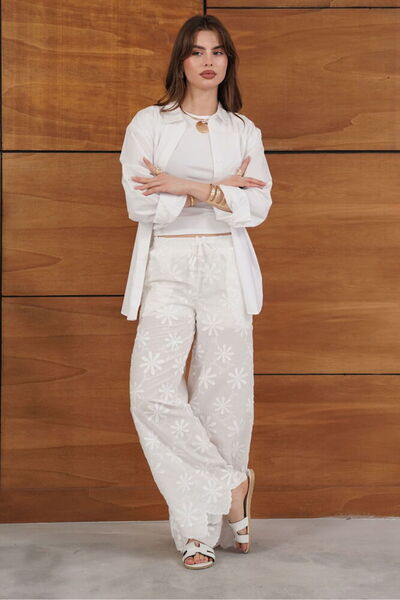 Caddebostan Moda Stone Embroidered Loose Trousers Modern Premium Luxury Trend...