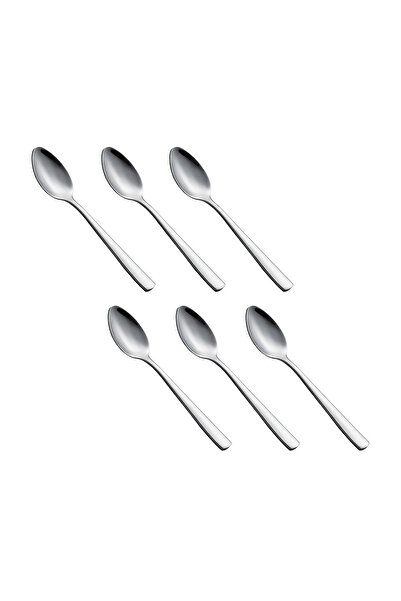 Malooki Set of 6 Premium Stainless Steel Dessert Spoons – Shiny Silver