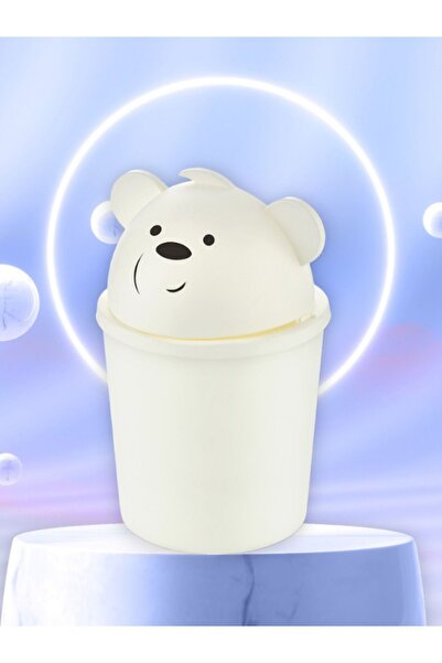 Saatistan Renkli Masa Üstü Çöp Kutusu, Sevimli Ayıcıklı Çocuk Odası Dekoru