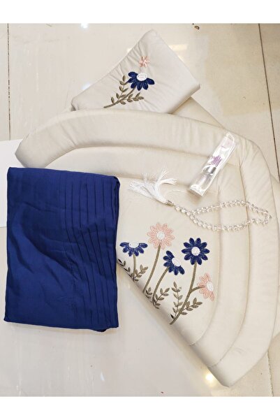 Seela Prayer mat set with prayer sheet, Quran cover, and prayer beads