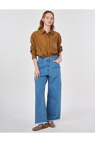 Kayra Tifsitmeli Denim Trousers Ice Blue Wash