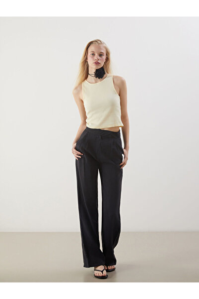 LC Waikiki Γυναικείο πλισέ παντελόνι Özmarka New Season Standard Fit