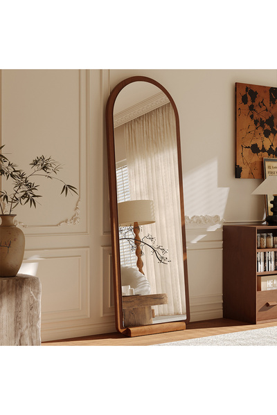 Mtanvxay Double Layered Mirror 160x60cm Cream White Framed for Dorm Dressing ...