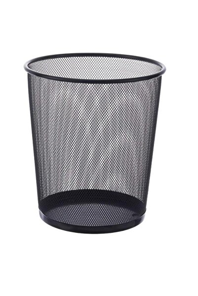Reoona Full Hole Metal Mesh Black Trash Can Stylish and Convenient Household ...
