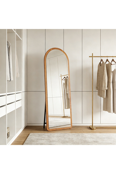 Mtanvxay 160x60cm Framed Mirror Cream White Double Layered for Bedroom Living...