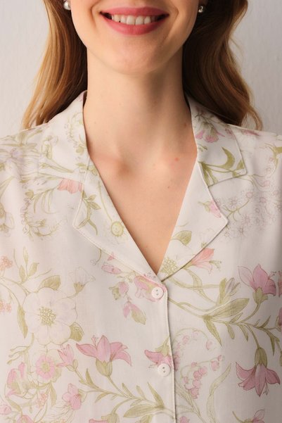 SUWEN Lilibet Shirt Collar Pajama Set