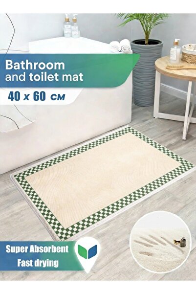 Generic Bath Mat, 40 x 60cm Bathroom Mat Non Slip Super Absorbent Stain Resis...