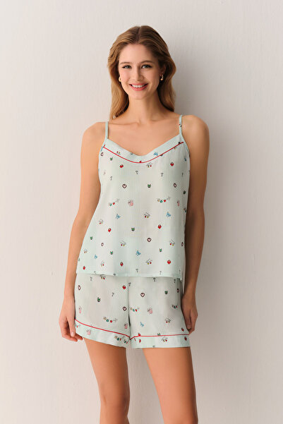 SUWEN Smile Athlete Shorts Pajama Set