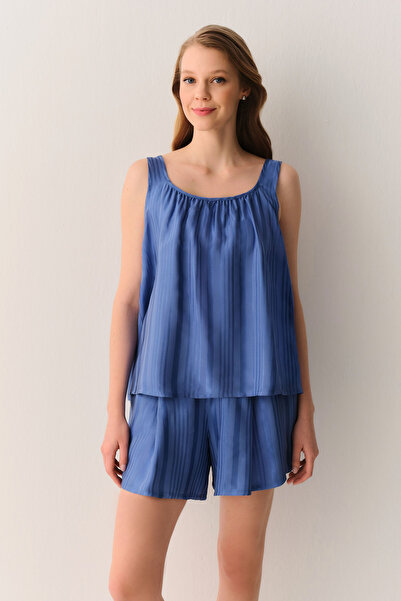 SUWEN Cream Atlet Şort Pijama Takımı