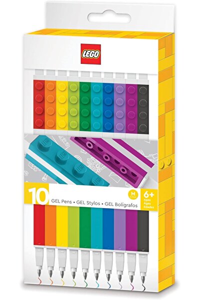 LEGO مجموعة أقلام جل IQ، عبوة من 10 أقلام، IQ-53100، مجموعة أدوات مكتبية متنو...