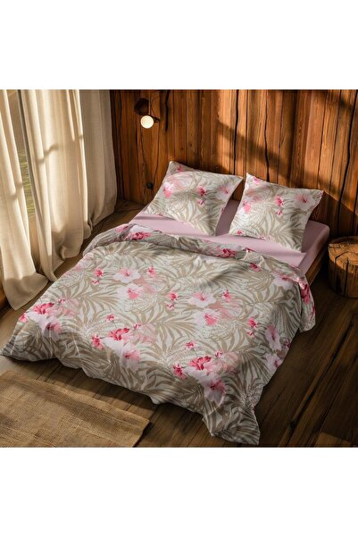 Menderes Home Cotton Collection Set de husă de pilotă dublă Açelya