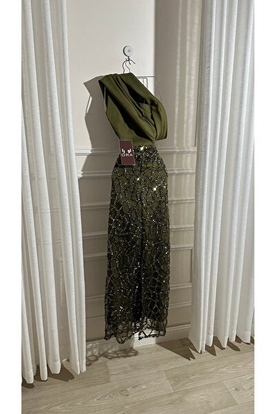 Ora Olive green dress, Barbie bodice, evening wear