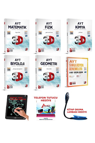 3D Yayınları 2026-2027 Müfredat AYT Sayısal Dersler Soru Bankası %100 ÖSYM Ta...