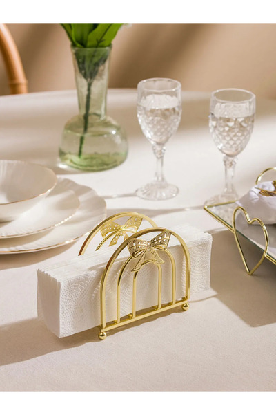 LC Waikiki Lcw Home Metal Napkin Holder with Mixed Bow Figures