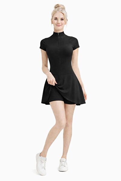 Maison La Femme Women's Shorts Skirted Zippered Swimsuit