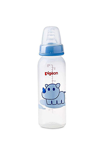 Pigeon Red 240ml Decorated Plastic Feeding Bottle with Peristaltic Nipple (4+...