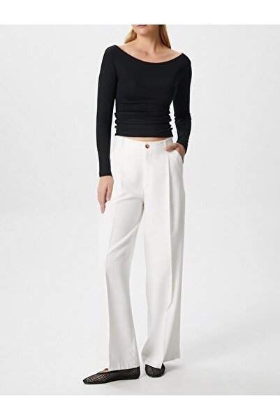 Noi Belis Kayık Kaya Fitted Soft Fabric Knitted Blouse Ss26Bz0001