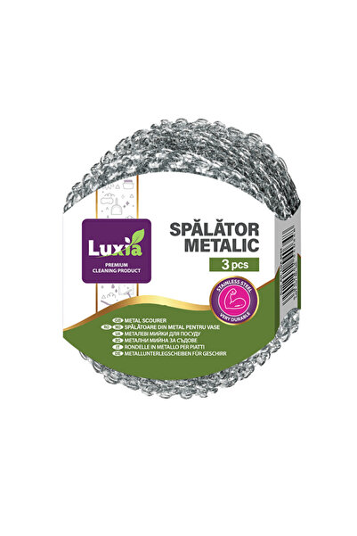 Luxia burete metalic de curățat vase 3 buc/set