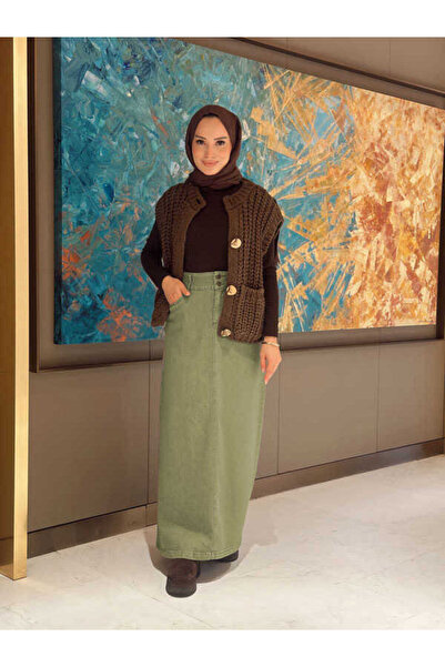 Neways 2254-Denim Classic Skirt Khaki