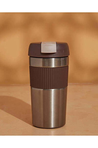 REDTAG كوب سفر فضي وبني (500 مل)