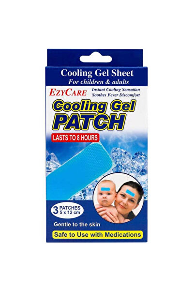 EzyCare Cooling Gel Patch for Children & Adults (5x12cm), 3 Pieces