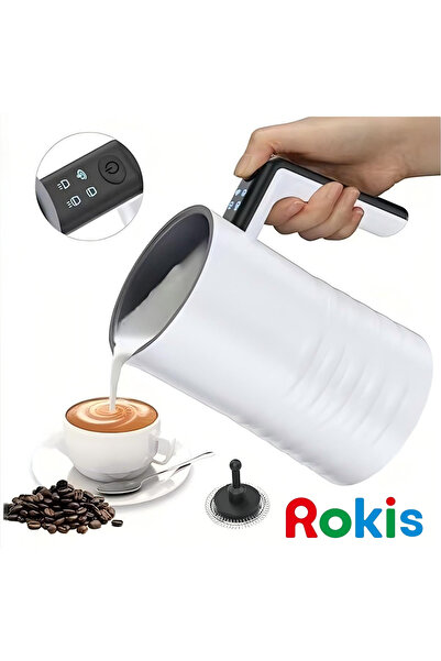 Rokis Electric Milk Frother and Steamer 4 in 1 Automatic Milk Warmer 400W Non...
