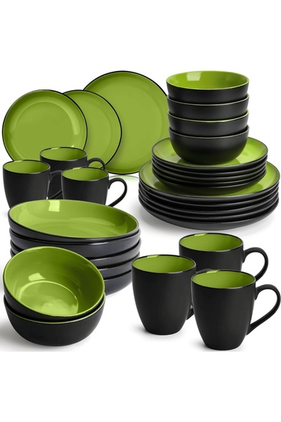 MIAMIO Dinner service for 6 people, Complete set 30 pieces Le Papillon, Mugs,...