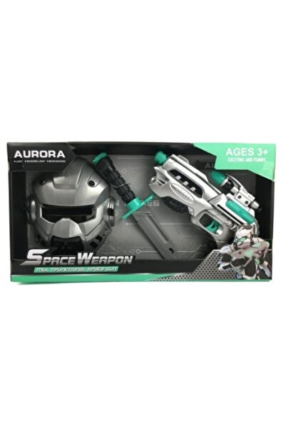 Toy Set interactiv Aurora Galactică: Pistol spațial, Mască de astronaut și Pu...