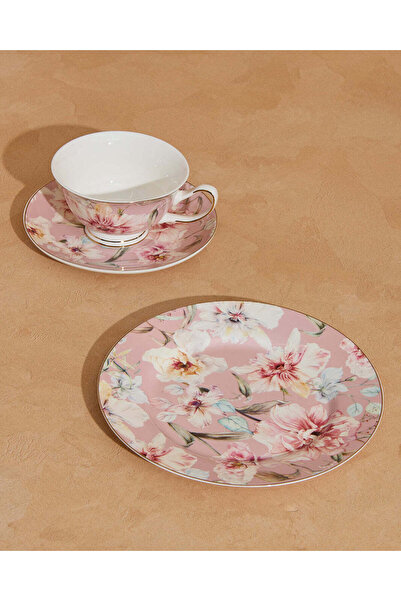 REDTAG Pink Floral Print Breakfast Set (3 Piece)