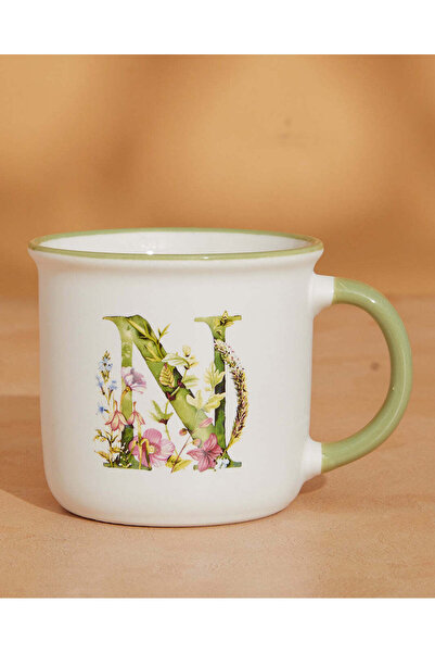 REDTAG كوب الأبجدية الأخضر - حرف N (13 أونصة)